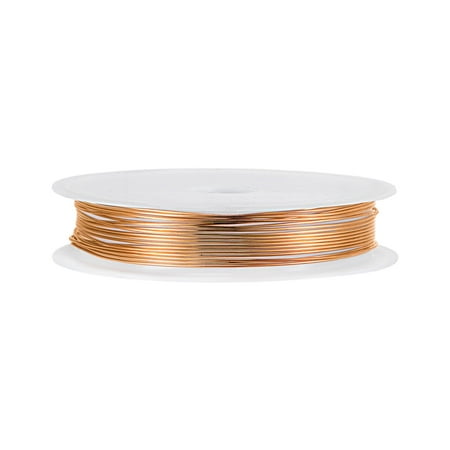 

22 Gauge Copper Wire 0.6mm Dia Light Brown Resistant Beading Wires Pendant Making Art Craft 4.5M 1 Roll