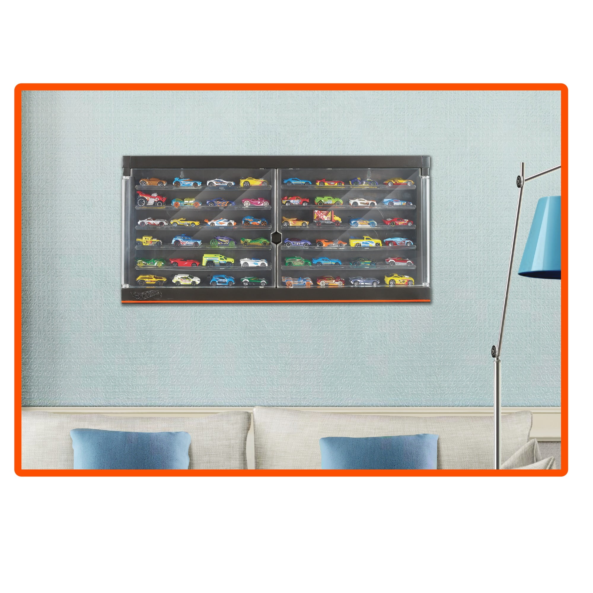 hot wheels 50 car display case