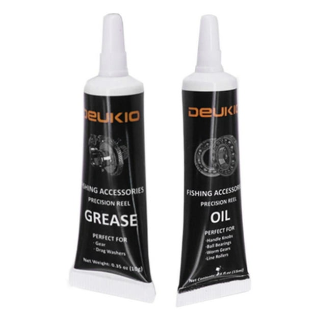 Fishing Reel Metal Bearing 15mL Lubricant Oil+ 10g Lubricating Grease