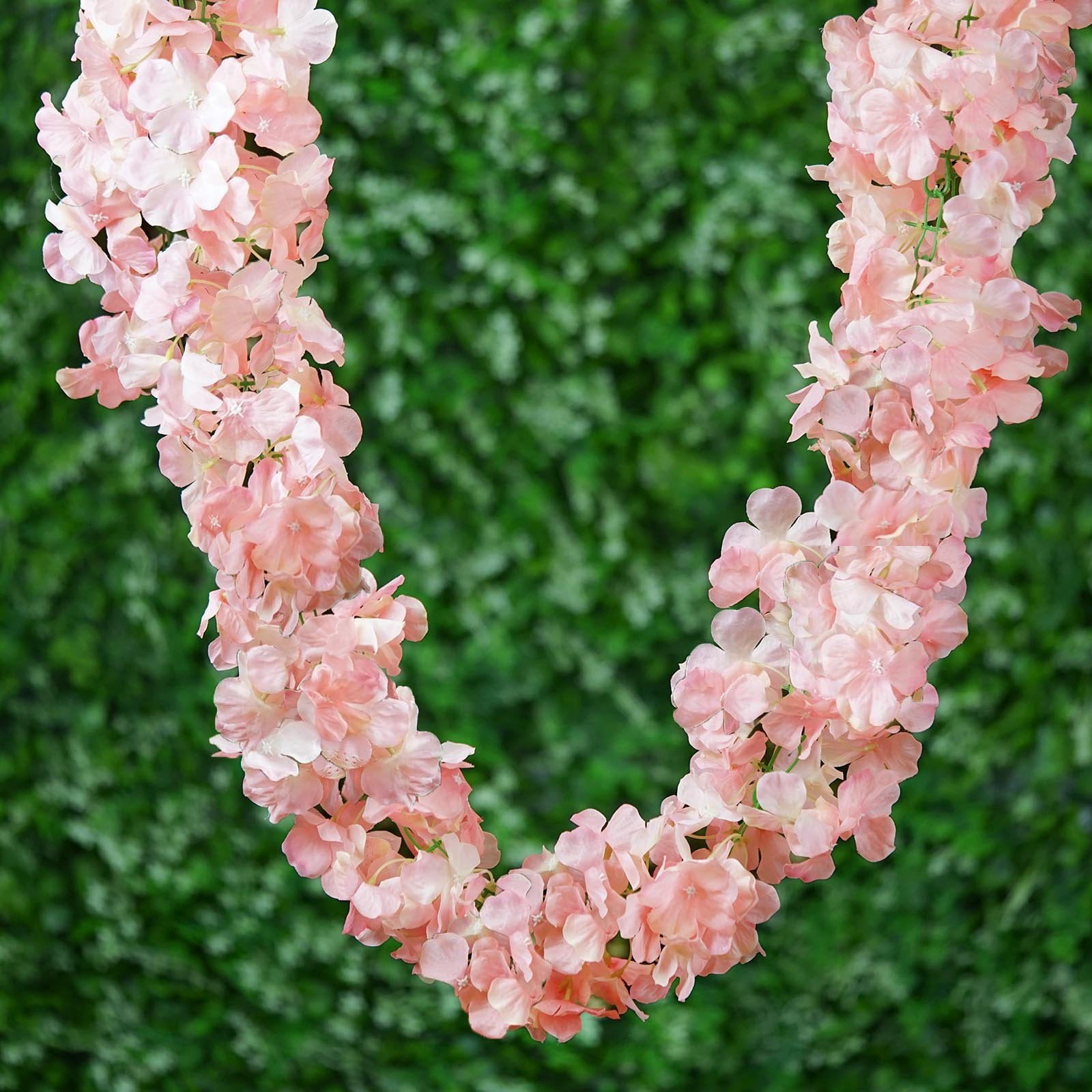 Efavormart 7 FT Silk Hydrangea Artificial Flower Garland Wedding ...