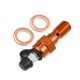 thumbnail image 1 of Ofertas Únicas 1 Juego de Cilindro Maestro de Freno de Motocicleta Caliper M10x1.25 Tornillo de Sangrado Tapón de Polvo Naranja, 1 of 7
