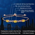 thumbnail image 2 of Gem Stone King 2.27 Ct Yellow Citrine E-F Lab Grown Diamond 18K Rose Gold Plated Silver Bracelet for Women, 2 of 5