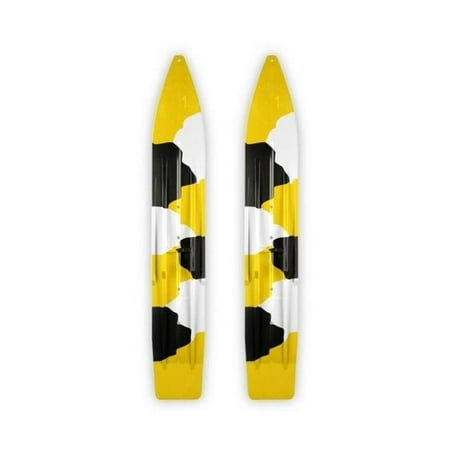 Slydog PH7URCYLWBLKWHT Powder Hound Ski Bottoms with Black Loop - Yellow/Black/White Camo
