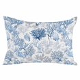 thumbnail image 2 of Ocean Coastal Coral Throw Pillow Covers, Blue Grey Abstract Flower Plant Fish Soft Breathable Pillow Cases with Zipper for Sleeping, King Size Pillowcases for Couch Bed Sofa Chair 20x36 Inches, 2 of 6