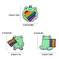 thumbnail image 4 of LGBT Pride Rainbow Pride Flag Frog Design Small Enamel Lapel Pin LGBTQ+ Badge L7 B8J3, 4 of 4