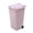 A004- Pink, variant on Mini Trash Can, Light Blue Lidded Plastic Waste Bin, Rolling Small Rectangular Garbage Container, Compact Portable Trash Holder with Wheels, Features A Tight-Sealing Lid to