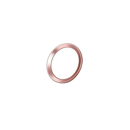 

Home Button Sticker Universal Series Metal Home Key Fingerprint Recognition for iPhone - With Packaging (White Color with Rose Gold Edge)