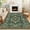 Green, variant on GlowSol 2x6 Rice Camel Washable Vintage Floral Runner Rug, Non Slip Low Pile Rug for Hallway Kitchen Bedroom