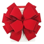 20.5" Bright Red Christmas Tree Bow Topper by Ashland-Christmas Tree Topper