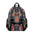 thumbnail image 3 of Pioneer Flower Floral Print Pattern Backpack for School, Cute School Bag with Adjustable Shoulder Straps and Padded Back, 15.25"x11.5"x5.25", 3 of 5