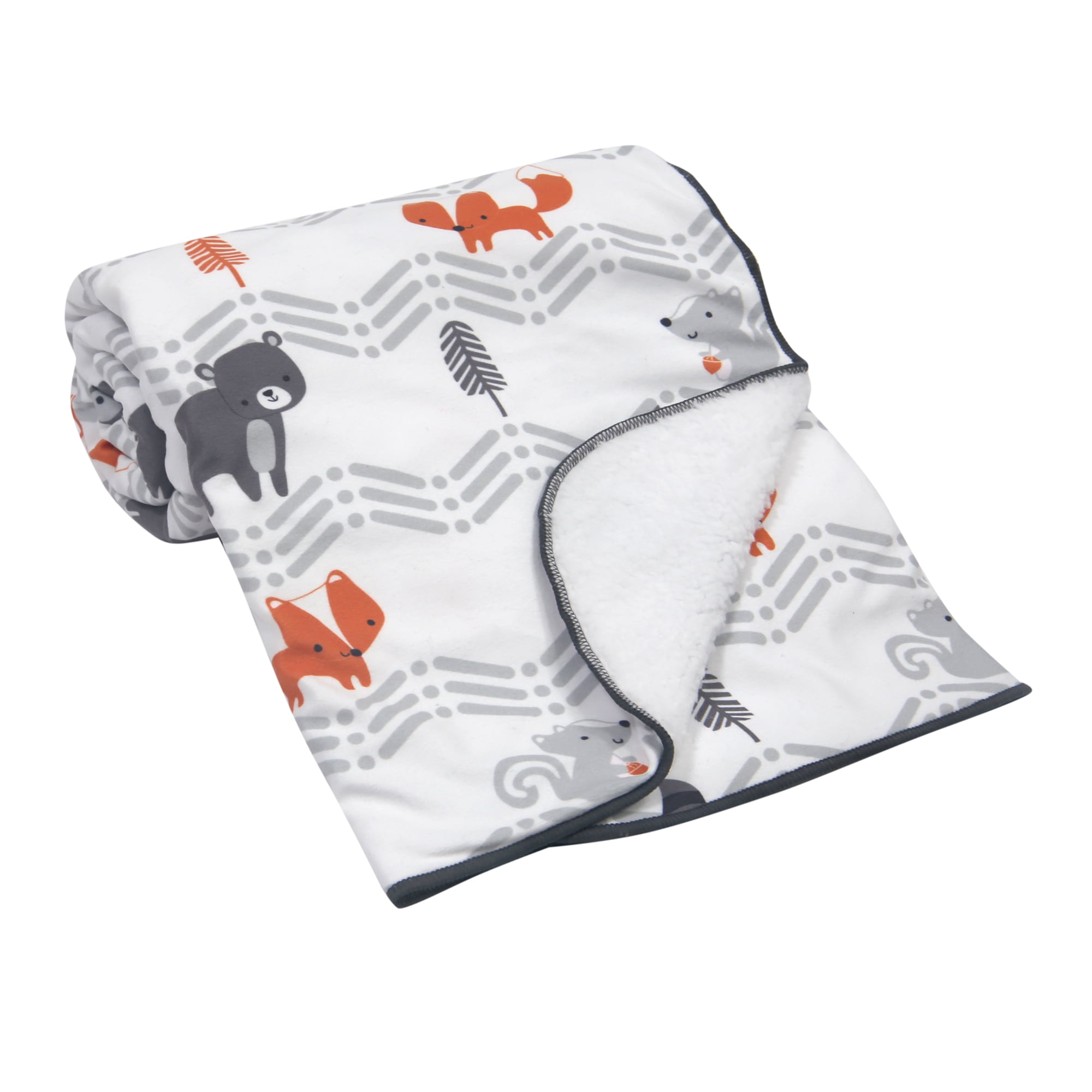 Bedtime Originals Acorn Blanket - Gray, Animals, Woodland, Forest, Outdoors