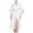 White, variant on Lkhaha Women Satin Long Robe Kimono Style Loungewear with Belt and Slit Black L
