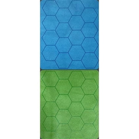1 in. Reversible Hexes Megamat Board Game, Blue & Green