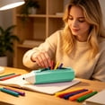 thumbnail image 5 of Under $1 Pencil Case, Pencil Shaped Silicone Zipper Stationery Pouch, Portable Pen Holder for College Office by PALIFEUR, 5 of 10
