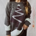 thumbnail image 1 of Suéter de cuello redondo Suéteres de mujer Suéter de cuello redondo de moda Suéter navideño Tops de mujer, 1 of 7