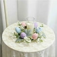 thumbnail image 6 of Nkmbld Easter Decorations, Easter Wreath Decor, Simulation Easter Eggs Candle Holders Wreath Wedding Decoration Desktop Candle Wreath, 6 of 8