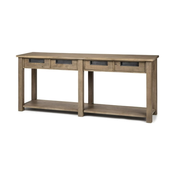 Mercana HARRELSON III 72 X 30 LIGHT BROWN WOOD FOUR DRAWER CONSOLE TABLE