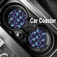 thumbnail image 3 of SPEKSEE Mermaid Print Ceramic Car Interior Coasters 2 Pack, Anti Slip 2.56 Inch Absorbent Cup Mat Interior Accessories Fit for Most Cars, 3 of 7