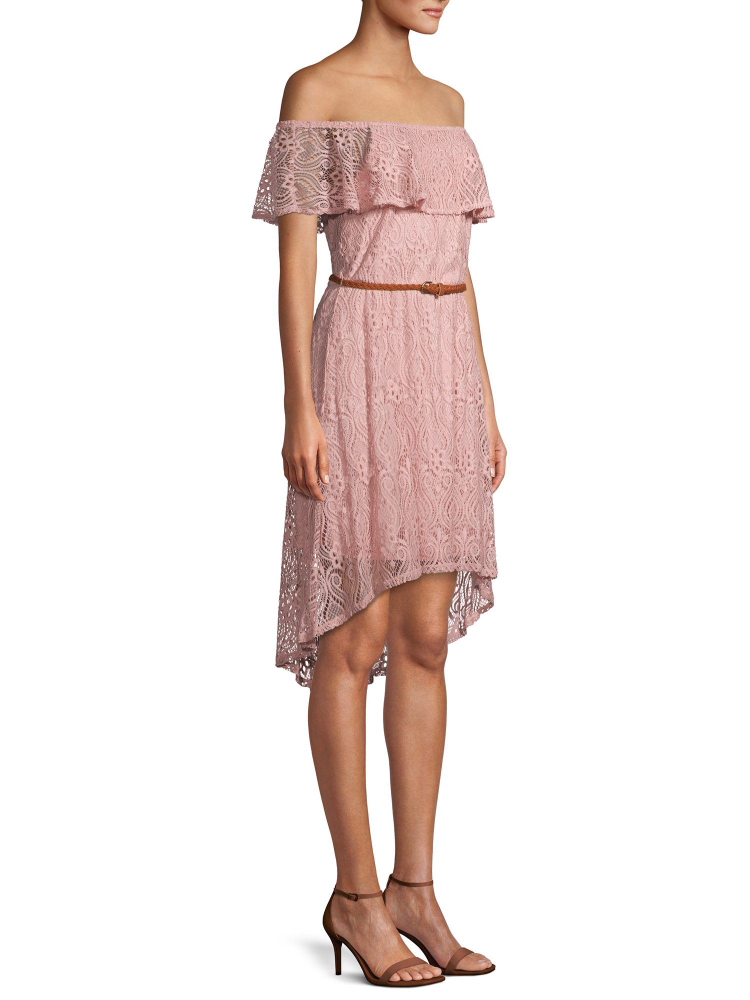 Lace Off The Shoulder Junior Dresses No Boundaries Juniors' Off