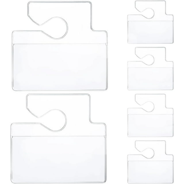 6 soportes transparentes para permisos de estacionamiento, para coche, verticales, para espejo retrovisor, universales, de PVC transparente.