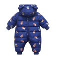 thumbnail image 3 of Hotiary Baby Autumn and Winter Zipper Hooded Thickened Outdoor Jumpsuits Infant Cartoon Pattern Embossed Plush Coat for Boys or Girls 0-12M, 3 of 14