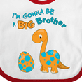 thumbnail image 4 of Inktastic I'm Gonna Be a Big Brother Dino Boys Baby Bib, 4 of 4