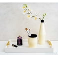 thumbnail image 3 of Home Redefined Serving Tray, Rectangle, Faux Leather with Gold Handles, White, 17.5" x 12", 3 of 7