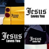 SPRING PARK Jesus Love You Letters Reflective Car Vehicle Body Window Decals Sticker Decor