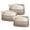 White‑Brown, variant on Set of 3 Color Block Woven Laundry Basket with Handles, Large Storage Bin for Clothes, Toys, Shelves