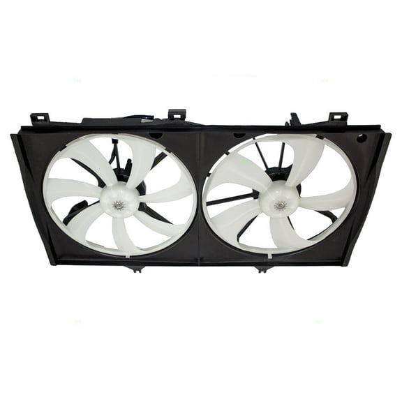 Brock Replacement Dual Cooling Fan Motor Assembly Compatible with 2007-2009 Camry 4-cylinder Manual Transmission 16711-0H090 16363-0H070