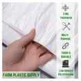 thumbnail image 2 of - Clear Plastic Sheeting - 3 mil - (4' x 100') - Thick Plastic Sheeting, Heavy Duty Polyethylene Drop Cloth Vapor Barrier Covering, 2 of 7