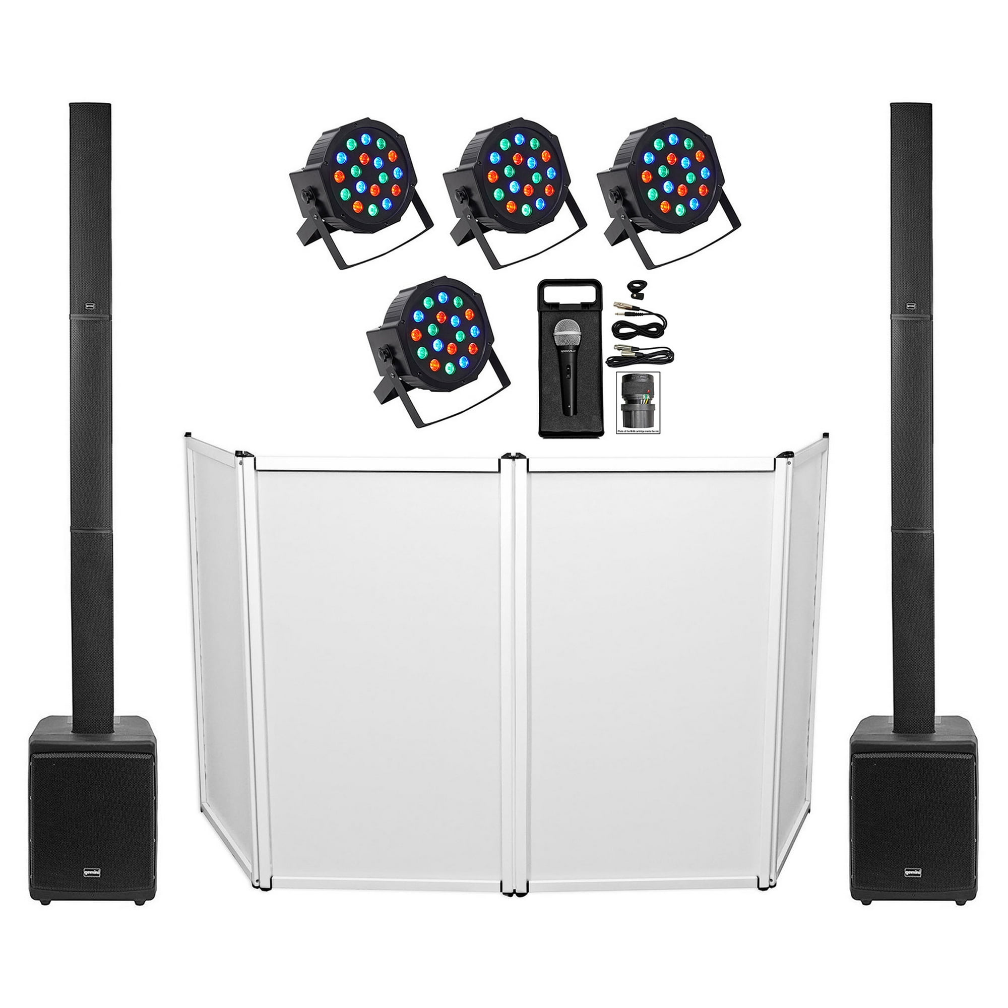 Gemini WRX843 Line Array Portable PA DJ Speaker System 8