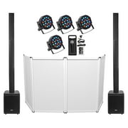 DJ Package 2 Gemini WRX-843 Line Array Portable PA DJ Speakers+Facade+Lights+Mic