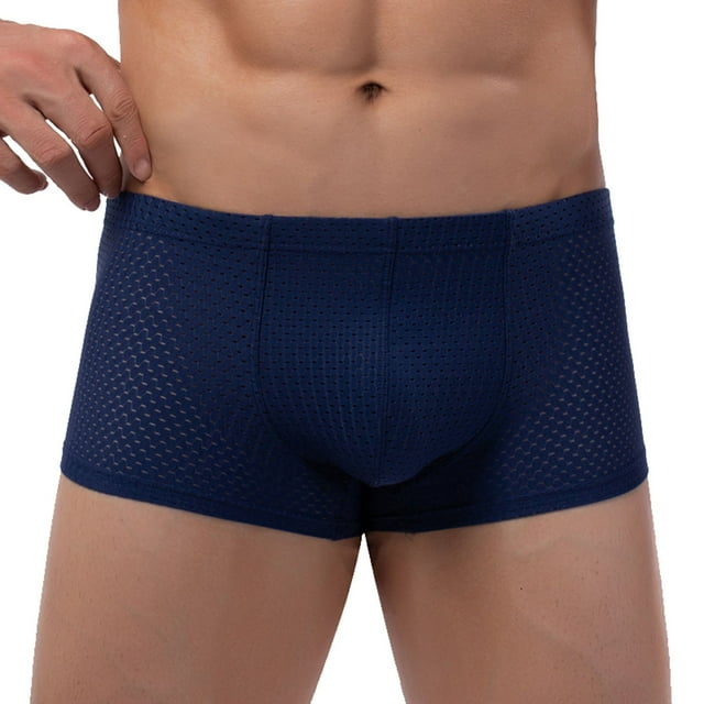 PEASKJP Soft Trunks for Men Breathable Modal Trunks Underwear Covered Band,BU1 M