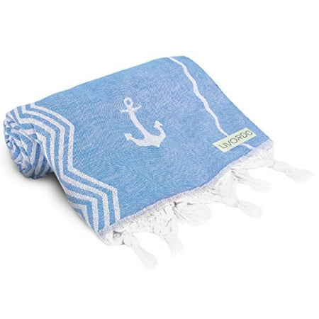 Livordo Beach Turkish Towel Absorbent 100 Soft Cotton Made In Turkey Quick Dry Bath Sauna Hamam Sinoop Blue Large Walmart Canada