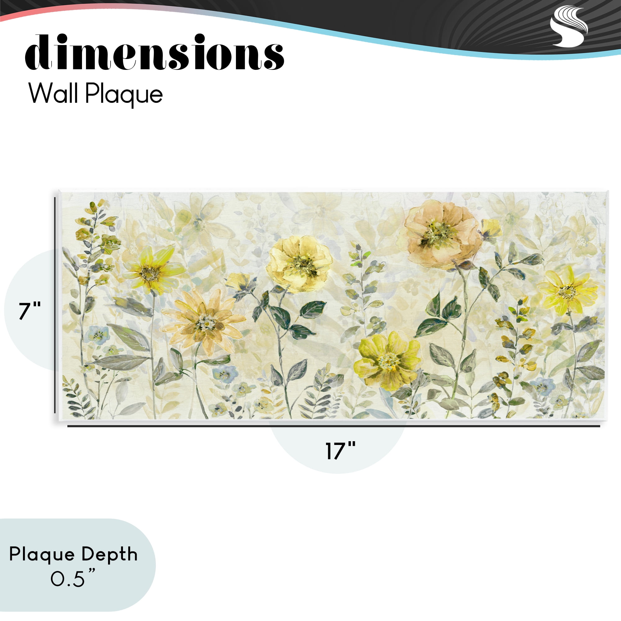 Stupell Industries Yellow Buttercup Garden Wall Plaque Art, design by Sally Swatland