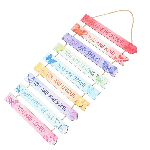 GOOHOCHY Decorative Signs Kids Room Wall Decor Motivational Wood Hanging Sign 1 Piece