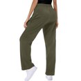 thumbnail image 6 of Wide Leg Sweatpants Womens Cargo Pants Baggy Lounge Drawstring Cotton Sweat Pants with Pockets, 6 of 9