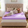 thumbnail image 3 of Beddle 3 Inch Full Egg Crate Memory Foam Mattress Topper, Lavender Scent Cooling Gel Infused, CertiPUR-US Certified, Medium Purple, 3 of 7