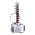 thumbnail image 3 of Thor Hammer 2 Pewter Key Ring Hammer keychain Thor's hammer alloy pendant, 3 of 4