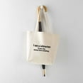 thumbnail image 5 of CafePress - I Am A Librarian Tote Bag - Unisex Canvas Tote Bag, Beige, 1-Piece, 5 of 7
