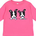 thumbnail image 4 of Inktastic Boston Terriers (dark Apparel) Boys or Girls Long Sleeve Toddler T-Shirt, 4 of 5