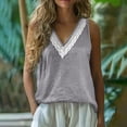thumbnail image 2 of Vivianyo HD Women's Scoop Neck Sequin Sleeveless Tank Top, Casual Sparkle Party Evening Cami Vest Top, Women's Gray, Sizes S-2XL, 2 of 9