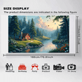thumbnail image 7 of LUUFILx Cozy Landscape Backdrop River House Scenic Banner Photography Prop Party Decoration Forest Background Cabin Banner Event Decors Home Decor, 7 of 7