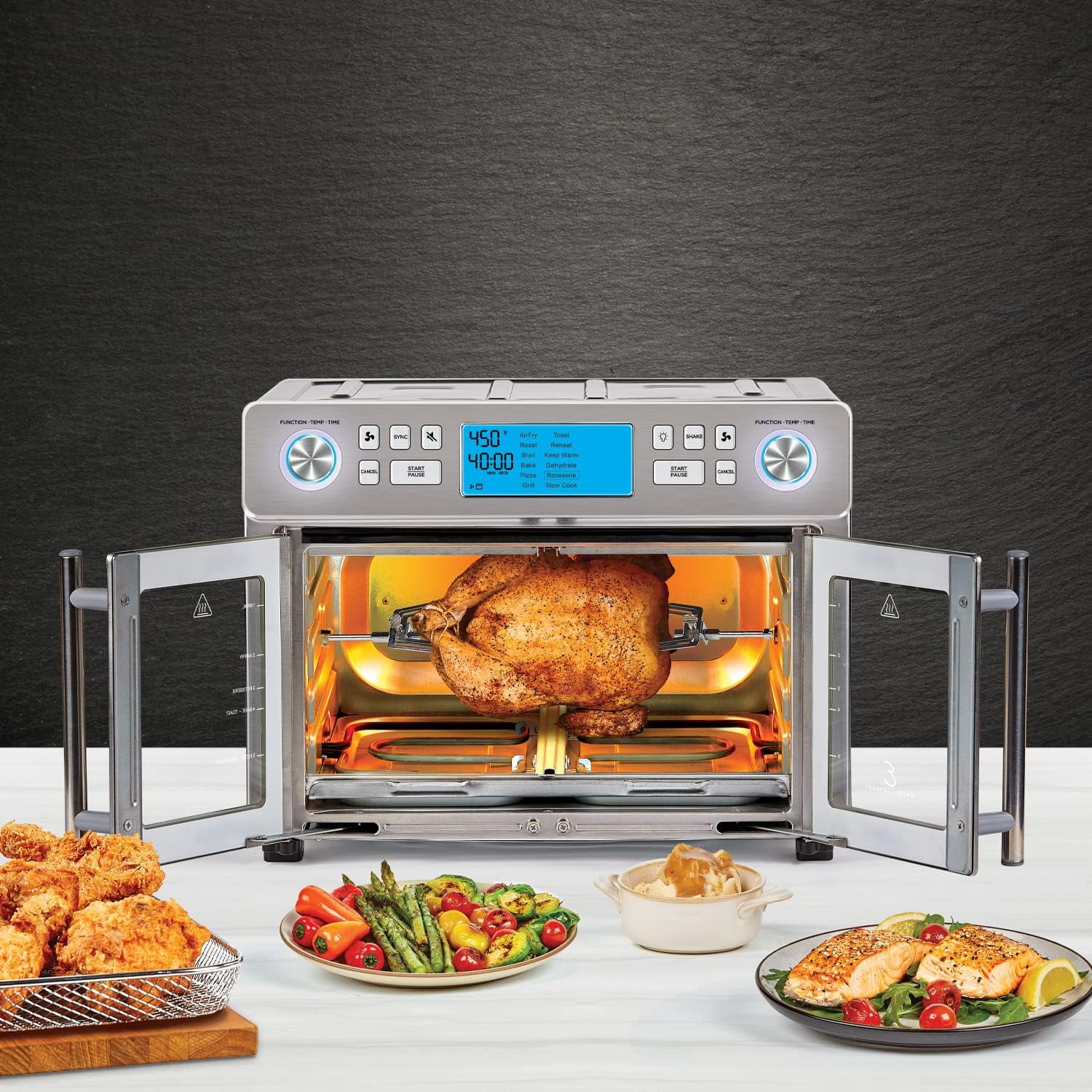 Emeril Lagasse 25-Quart French Door Air Fryer Oven with Accessories -  1429358
