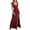 Wine, variant on Siilsaa Gala Dresses for Women Formal Women's Vintage V Neck Irregular Hem Lace A Line Chiffon Dresses ,XL