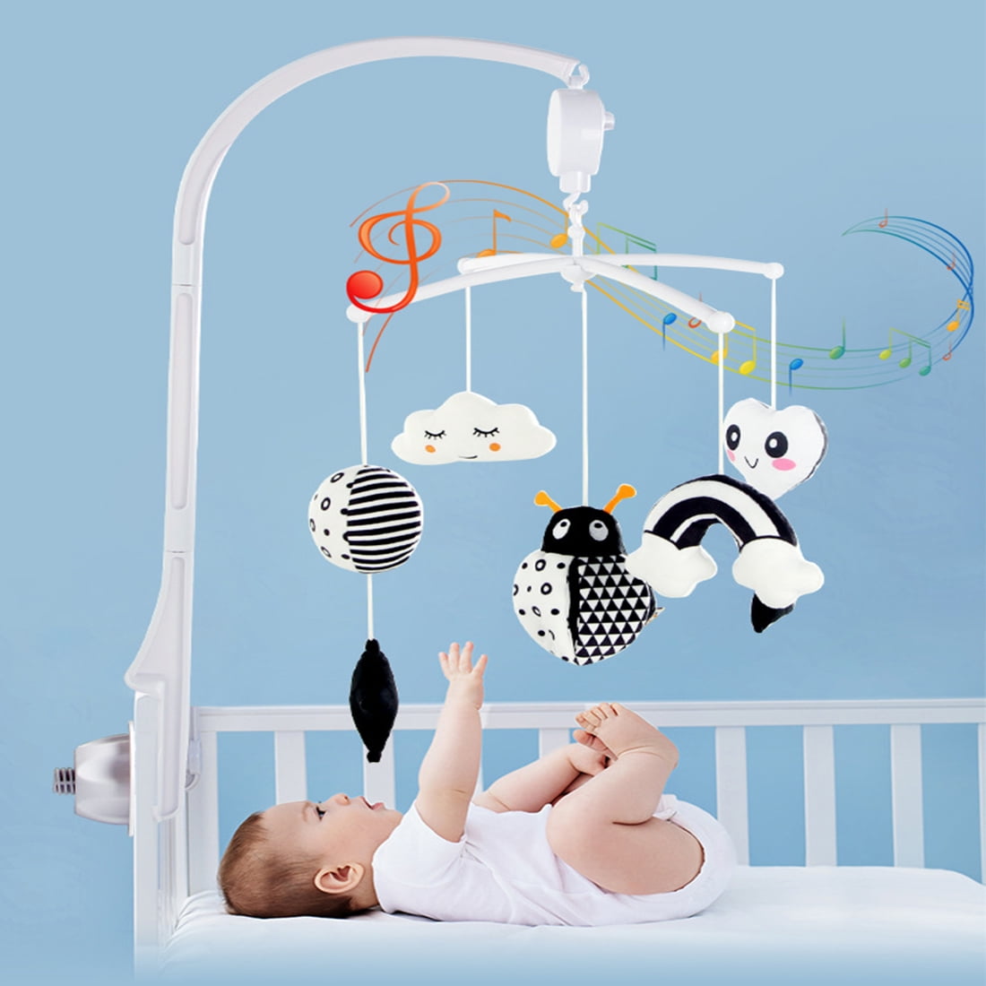 Sweet Dreams Cute Cloud Music Box Plays Brahms Lullaby Childrens Baby Nursery 