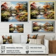 thumbnail image 4 of Designart "Green Bridge expressionist Crossing An" Architecture Floater Framed Wall Art Print, 4 of 7