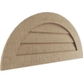 thumbnail image 2 of Ekena Millwork 24"W x 12"H Timberthane Rough Cedar Half Round Faux Wood Non-Functional Gable Vent, Primed Tan, 2 of 5