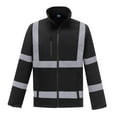 thumbnail image 1 of High Visibility Reflective Safety Jacket Workwear Waterproof Bomber Quilted Lining Jacket Lightweight for Women (Black,M), 1 of 3